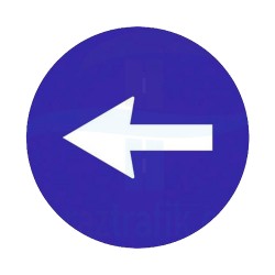 Sola Yön İşareti Trafik Levhası | PT-108-B