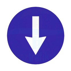 Aşağı Yön İşareti Trafik Levhası | PT-108-D