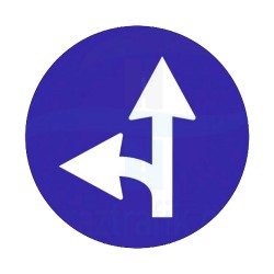 Sola Yol Ayrımı Yön İşareti Trafik Levhası | PT-108-G